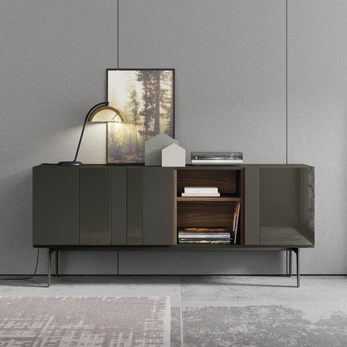Современный буфет - ON APARADOR 5 - VIVE - MUEBLES VERGE S.L. - из орехового дерева / из фанерованной древесины / из матовой лакированной древесины