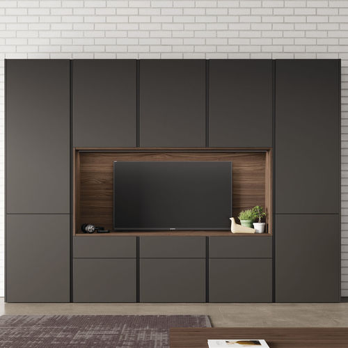 Современный настенный комплект для ТВ - ON BOISERIE 4 - VIVE - MUEBLES VERGE S.L. - из лакированной древесины