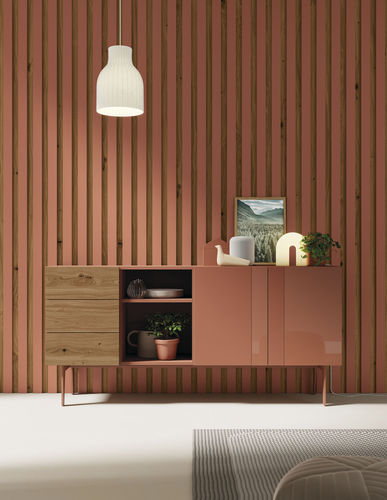 Современный буфет - COMPACT APARADOR 7 - VIVE - MUEBLES VERGE S.L. - из дуба / из фанерованной древесины / из матовой лакированной древесины