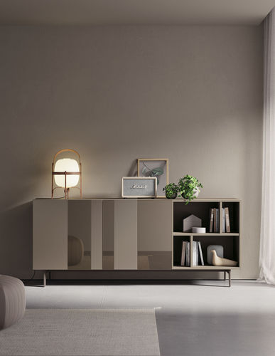 Современный буфет - COMPACT APARADOR 9 - VIVE - MUEBLES VERGE S.L. - из матовой лакированной древесины / из лакированного стекла / из кристалла