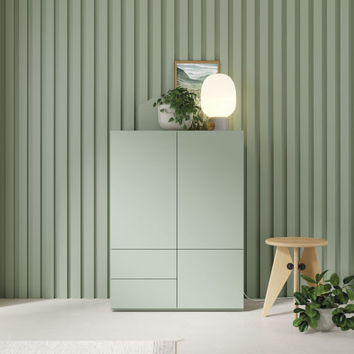 Высокий буфет - COMPACT APARADOR 21 - VIVE - MUEBLES VERGE S.L. - современный / из матовой лакированной древесины / с полкой