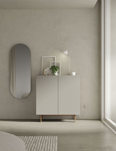 Высокий буфет - COMPACT RECIBIDOR 6 - VIVE - MUEBLES VERGE S.L. - современный / из матовой лакированной древесины / с распашными дверями