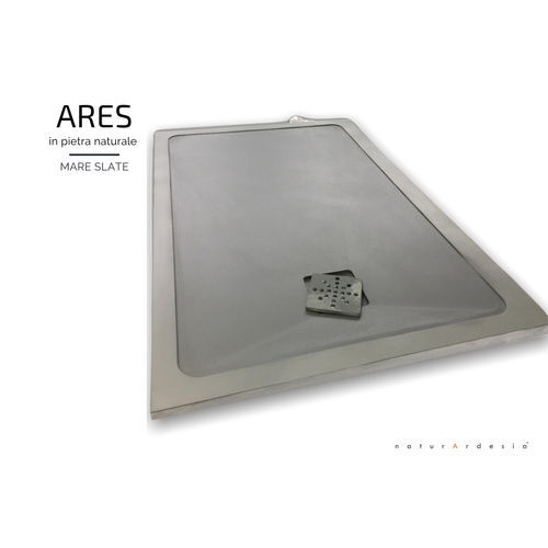 Прямоугольный душевой поддон - ARES  - MAP Slate Srl - встраиваемый / из шифера / противоскользящий