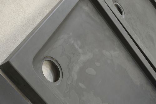 Квадратный душевой поддон - BLACK SLATE SHOWER TRAY - MAP Slate Srl - встраиваемый / из натурального камня / противоскользящий