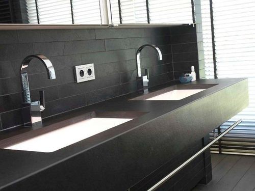 Рабочая поверхность из натурального камня - TOP CUCINA ARDESIA BLACK  - MAP Slate Srl - для кухни