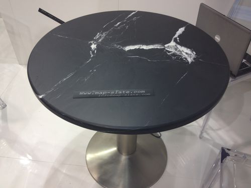 Современный журнальный столик - CARDOSIA - MAP SLATE DESIGN - MAP Slate Srl - из шифера / круглый / для бытового использования