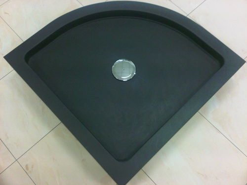Угловой душевой поддон - LIGURE SLATE CUSTOMIZED - MAP Slate Srl - напольный / из натурального камня / противоскользящий