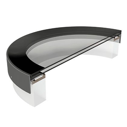 Фонарь для остекления - CIRCULARLIGHT - VITRAL - для плоской крыши / с петельным крюком / из стекла