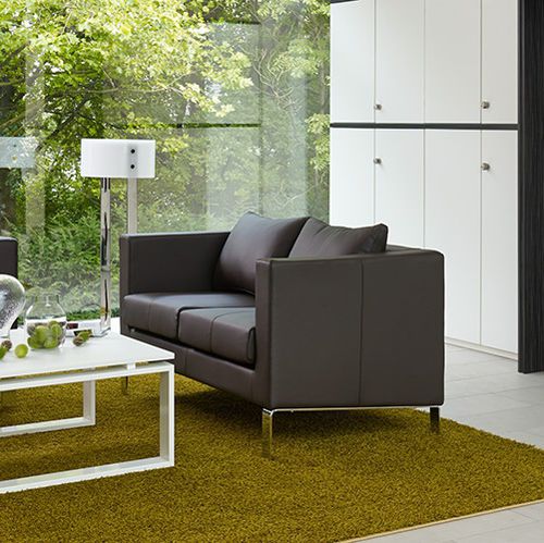 Современный диван - TORBOLE - Febrü Büromöbel GmbH - из кожи / со съемной подушкой / эргономичный
