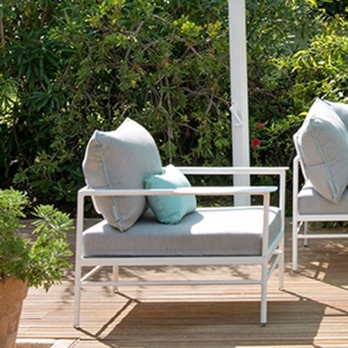 Современное кресло - RIVAGE - VLAEMYNCK - из Sunbrella® / из Batyline® / из лакированного алюминия