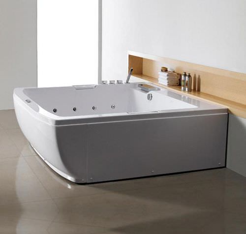 Квадратная ванна - AMORE: ROMANCE MONROE - HSIL Limited (Hindware) - отдельностоящая / из фарфора / гидромассажная