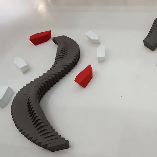 Общественная скамейка уникальный дизайн - CLIFFY  - SIXINCH Furniture - Design - Foamcoating - из полорона высокой плотности / со спинкой / без подлокотников