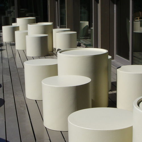 Современный пуф - CILINDER - SIXINCH Furniture - Design - Foamcoating - из полорона высокой плотности / круглый / персонализированный