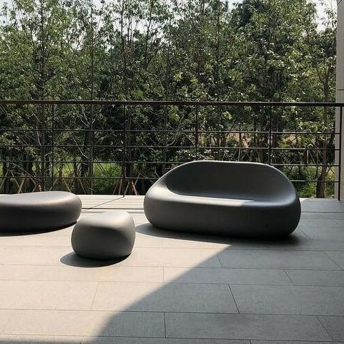 Современный диван - STEEN - SIXINCH Furniture - Design - Foamcoating - для наружного применения / из полорона высокой плотности / без подлокотников