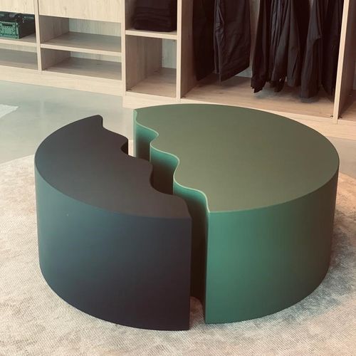 Пуф уникальный дизайн - Dual - SIXINCH Furniture - Design - Foamcoating - из полорона высокой плотности / круглый / коричневый