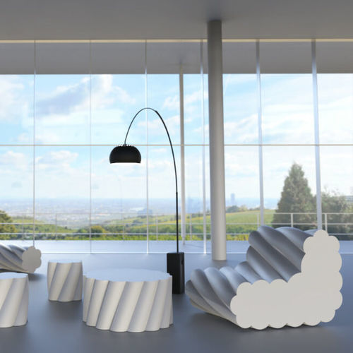 Кресло уникальный дизайн - Twist - SIXINCH Furniture - Design - Foamcoating - из полорона высокой плотности / из полорона высокой плотности / коричневое