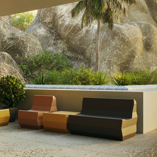 Современный диван - Crushed  - SIXINCH Furniture - Design - Foamcoating - для наружного применения / из полорона высокой плотности / без подлокотников