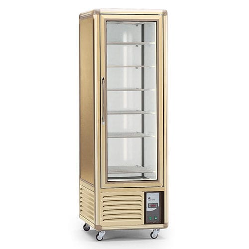 Вертикальная холодильная витрина - ECO DISPLAY 400 GBT - TECFRIGO SPA  - для торговли / с освещением / на роликах