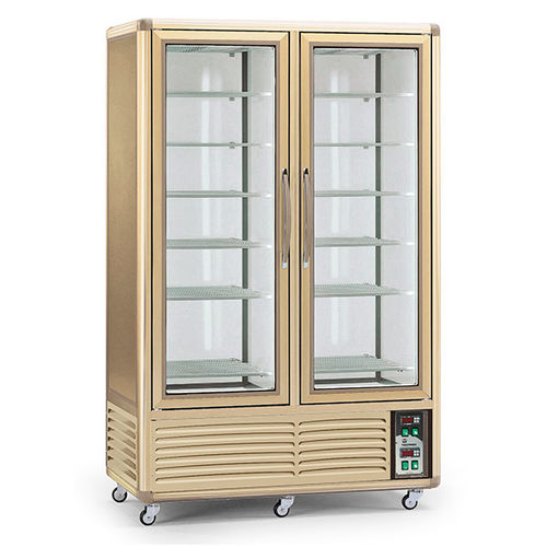 Вертикальная холодильная витрина - ECO DISPLAY 800 GBT  - TECFRIGO SPA  - для торговли / с освещением / на роликах