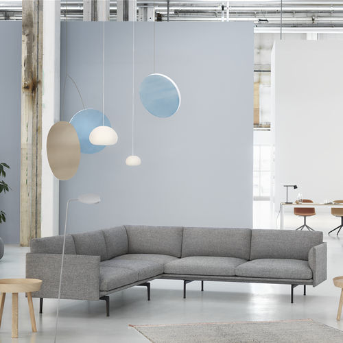 Угловой диван - OUTLINE - Muuto - скандинавский дизайн / из ткани / обитый