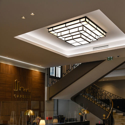 Потолочный светильник ар-деко - TESSERACT 1200 - raphael armand luminaires - геометрический / из лакированной стали / из PMMA