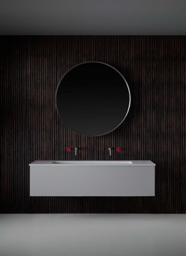 Столешница для раковины из Corian® - Hydra - RESIGRES - из полимера / по индивидуальному заказу / со встроенными полотенцесушителями