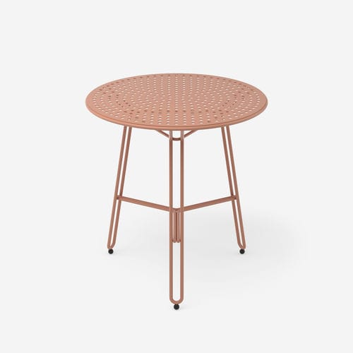 Современный стол - Polka Low Café 2 - HALDANE - из стали / с основанием из окрашенного металла / круглый