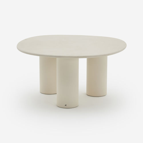 Современный журнальный столик - Dombolo Medium - HALDANE - из Dekton® / с лакированным основанием из нержавеющей стали / круговой