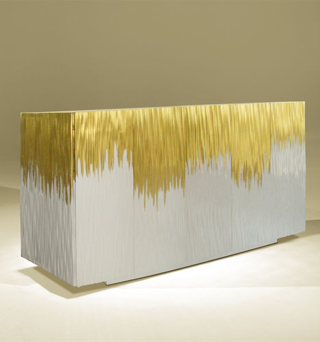 Современный буфет - MOON GOLD - Luisa Peixoto Design - из лакированной древесины / белый / позолоченный