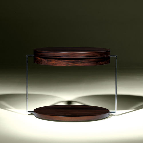 Современный ночной столик - SQUARE - Luisa Peixoto Design - из лакированной древесины / круглый / для бытового использования