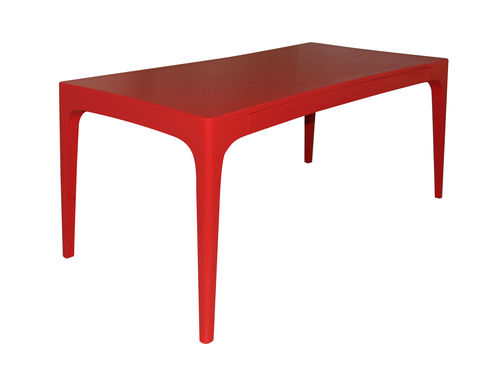 Напольный рабочий стол - CURVE LACQUER - Luisa Peixoto Design - современный / из лакированной МДФ / прямой
