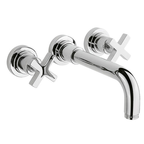 Двухрычажный смеситель для раковины - 950.2207 - Aqua Prestige - настенный / из латуни / для ванной комнаты