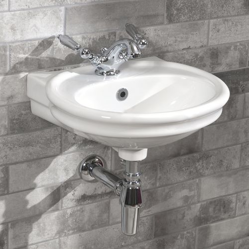 Подвесной умывальник для рук - 240.12631.WH - Aqua Prestige - овальный / из фарфора