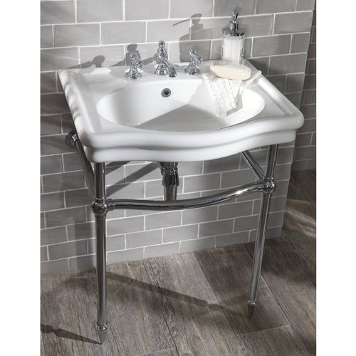 Раковина на ножке - LOXLEY WITHOUT SPLASH GUARD - Aqua Prestige - из фарфора / из латуни / 1 отверстие