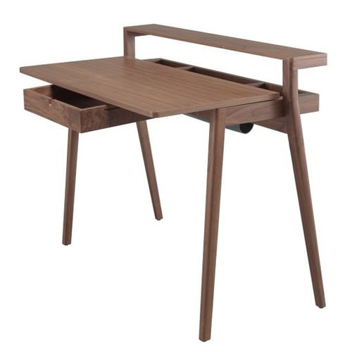 Современный рабочий стол - SECRETA - Wewood - Portuguese Joinery - из дуба / из орехового дерева / со встроенным ящиком