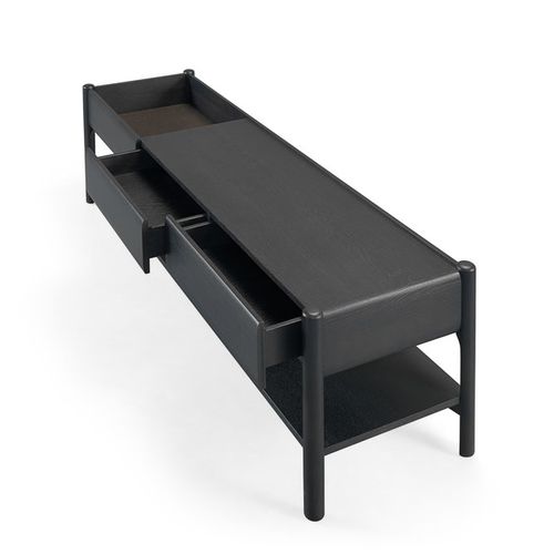 Современная тумба под телевизор - GERÊS - Wewood - Portuguese Joinery - из дуба / из орехового дерева / черная