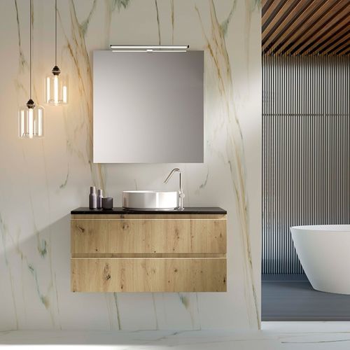 Подвесная тумба под умывальник - 01 - Mi baño - из керамики / из меламина / из камня