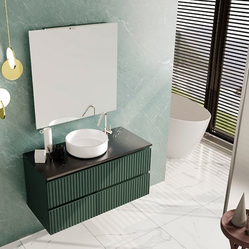 Подвесная тумба под умывальник - 01 - Mi baño - из керамики / из камня / современная