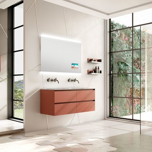 Подвесная тумба под умывальник - 04 - Mi baño - из стали / из Solid Surface / современная