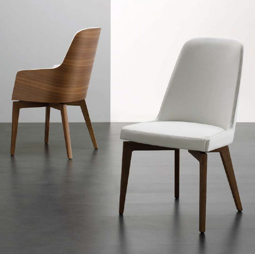 Современный cтул - MARLÈNE 100  - RICCARDO RIVOLI Design - для интерьера / из ткани / с основанием из древесины