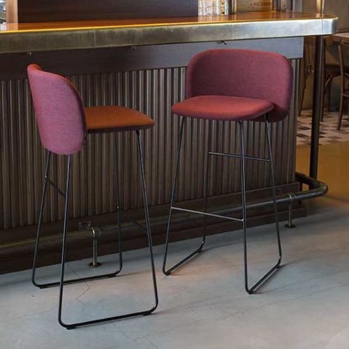 Современный барный стул - CHIPS SL SG 80 - CHAIRS & MORE - для интерьера / из бархата / из металла