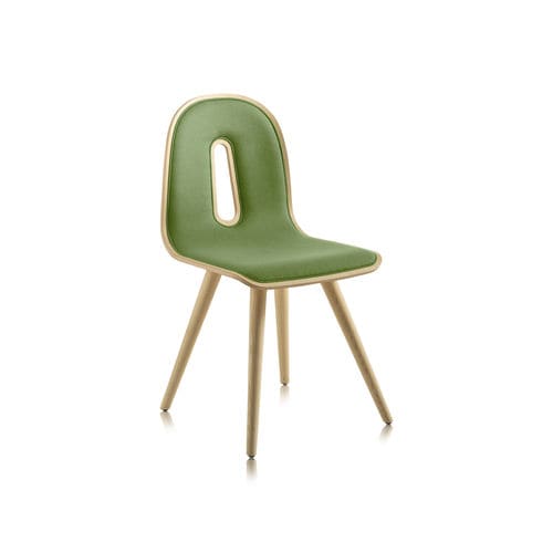 Современный cтул - GOTHAM WOODY S I - CHAIRS & MORE - для интерьера / из ясеня / обитый