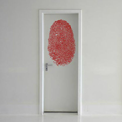 Виниловая настенная клейкая этикетка - FINGERPRINT - Paristic - по индивидуальному заказу / для двери