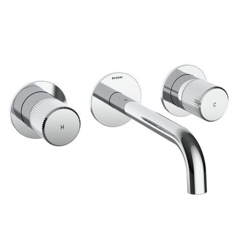 Двухрычажный смеситель для раковины - Z00910 - BOSSINI - настенный / из латуни / для ванной комнаты