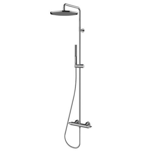 Душевая стойка для профессионального использования - L10504 - BOSSINI - из металла / хромированная отделка / белая матовая