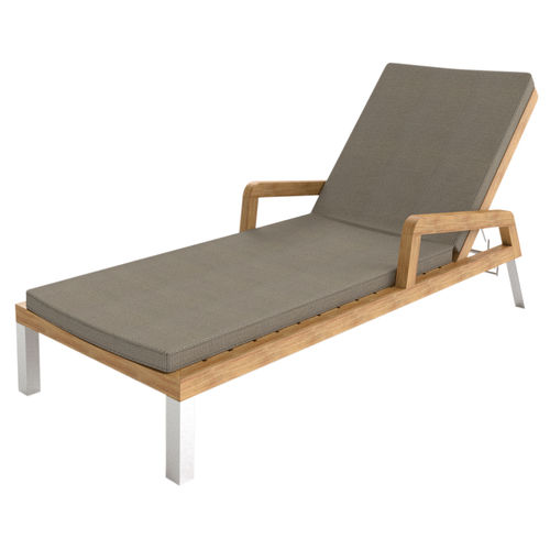 Современный садовый шезлонг - BELIZE - Serenite Luxury Monaco - из Sunbrella® / из тикового дерева / из алюминия