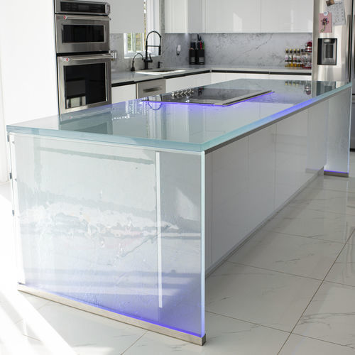Барная стойка для кухни - Natura - ThinkGlass - из стекла / прямая / с подсветкой