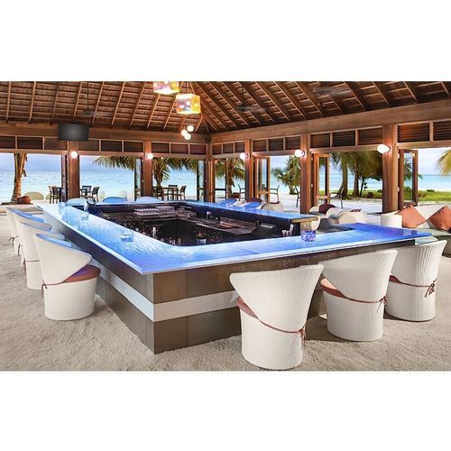 Барная стойка для бара - MEERU ISLAND RESORT & SPA - ThinkGlass - из стекла / L-образная / с подсветкой
