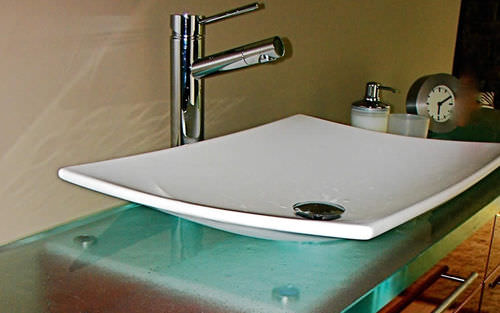Столешница для раковины из стекла - CLEAN & CLEAR - ThinkGlass