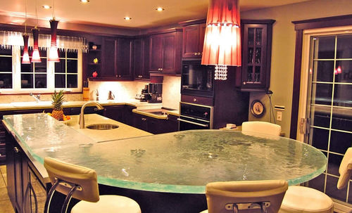 Рабочая поверхность из стекла - SOPHISTICATED LIVING - ThinkGlass - для кухни